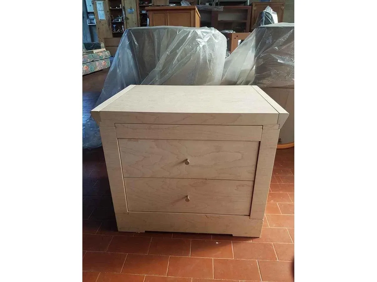 Set aus 2 Nachttischen Oli aus kupferfarbenem Ahornholz 3