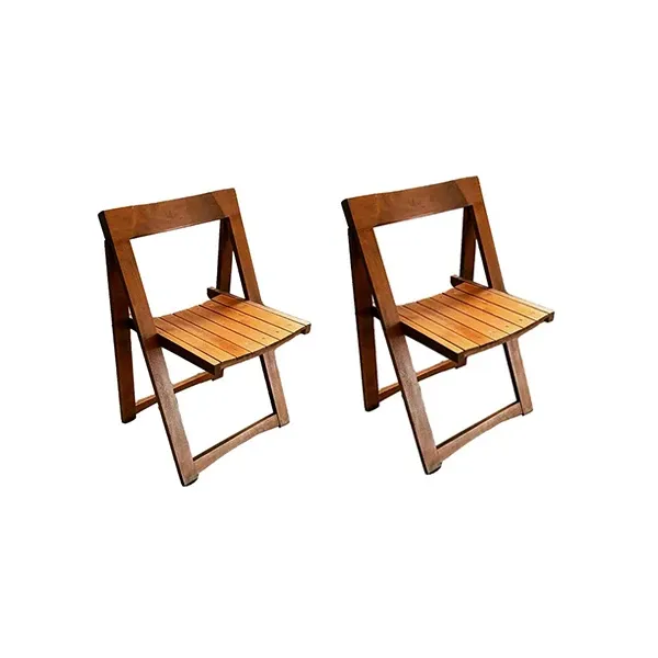 Set of 2 vintage Trieste chairs by Aldo Jacober for Bazzani image