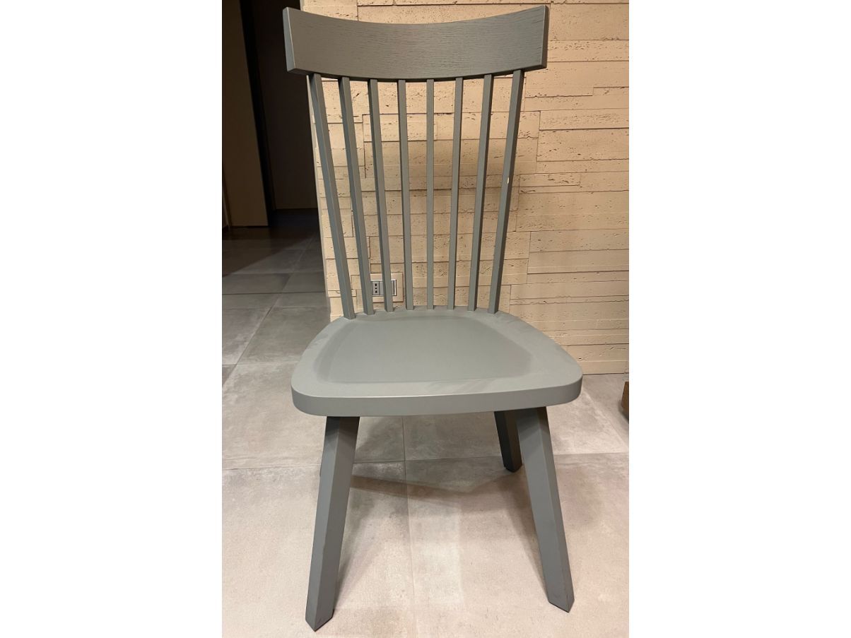 Set of a table and 4 chairs Gray in wood, Gervasoni Optional9