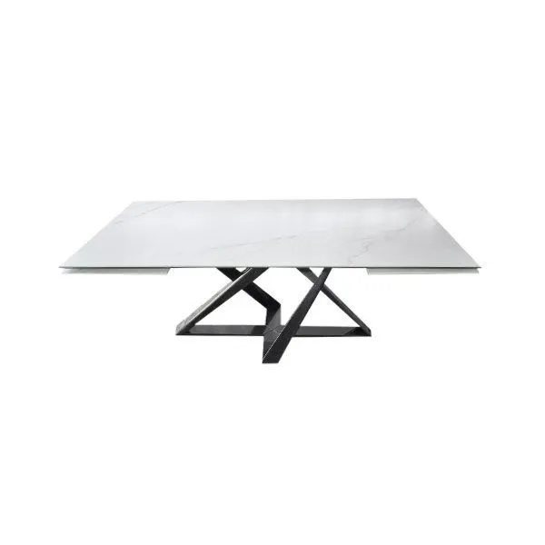 Millennium extendable table in SuperMarble (white), Bontempi image