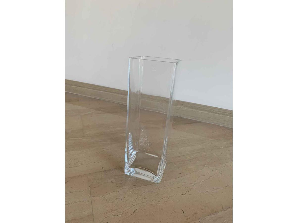 Vintage decorative vase made of glass (transparent), IVV