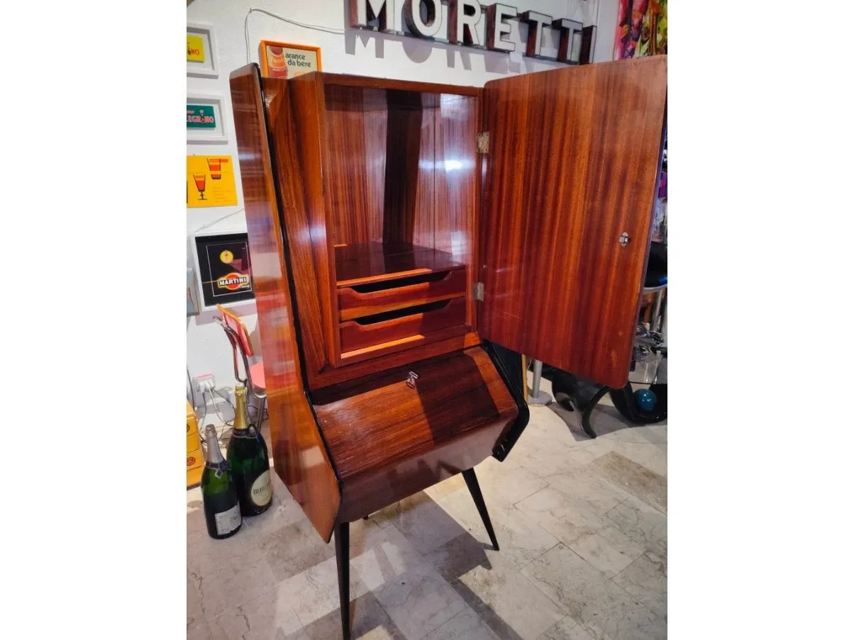 Vintage Wooden Cocktail Bar Cabinet (1950s), 5