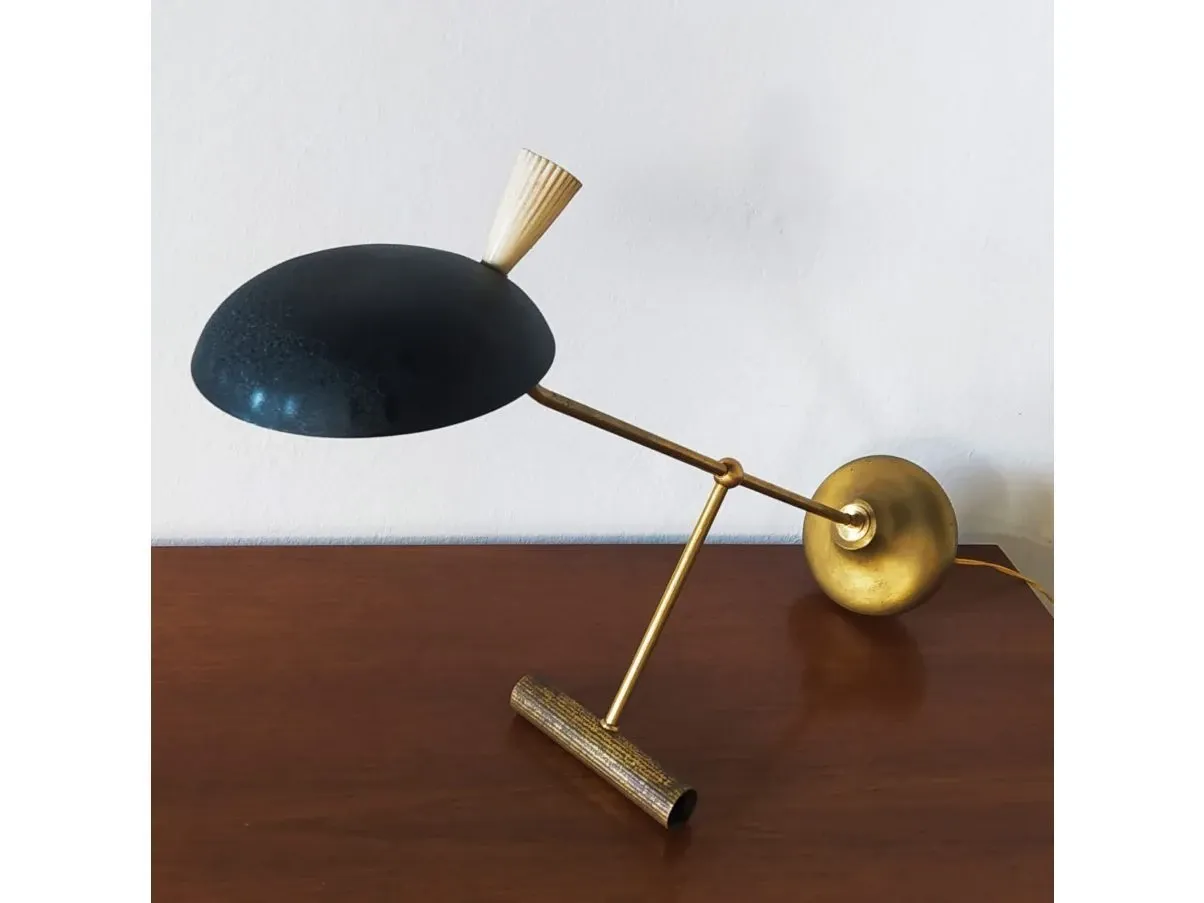 Lampada da tavolo vintage in ottone (anni '50),  3