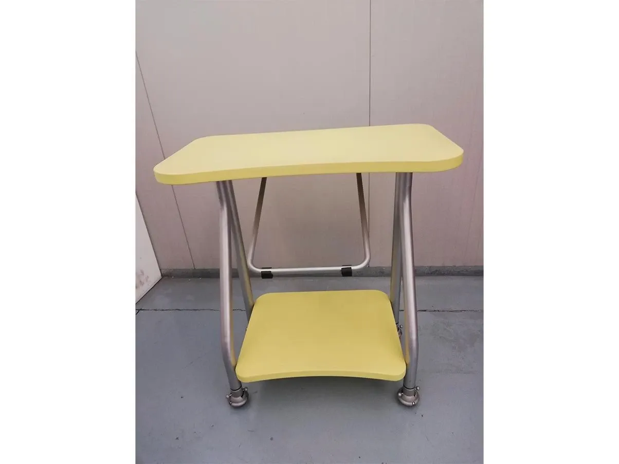 Plus computer trolley in wood and metal (yellow), Linea In Arredamenti 1