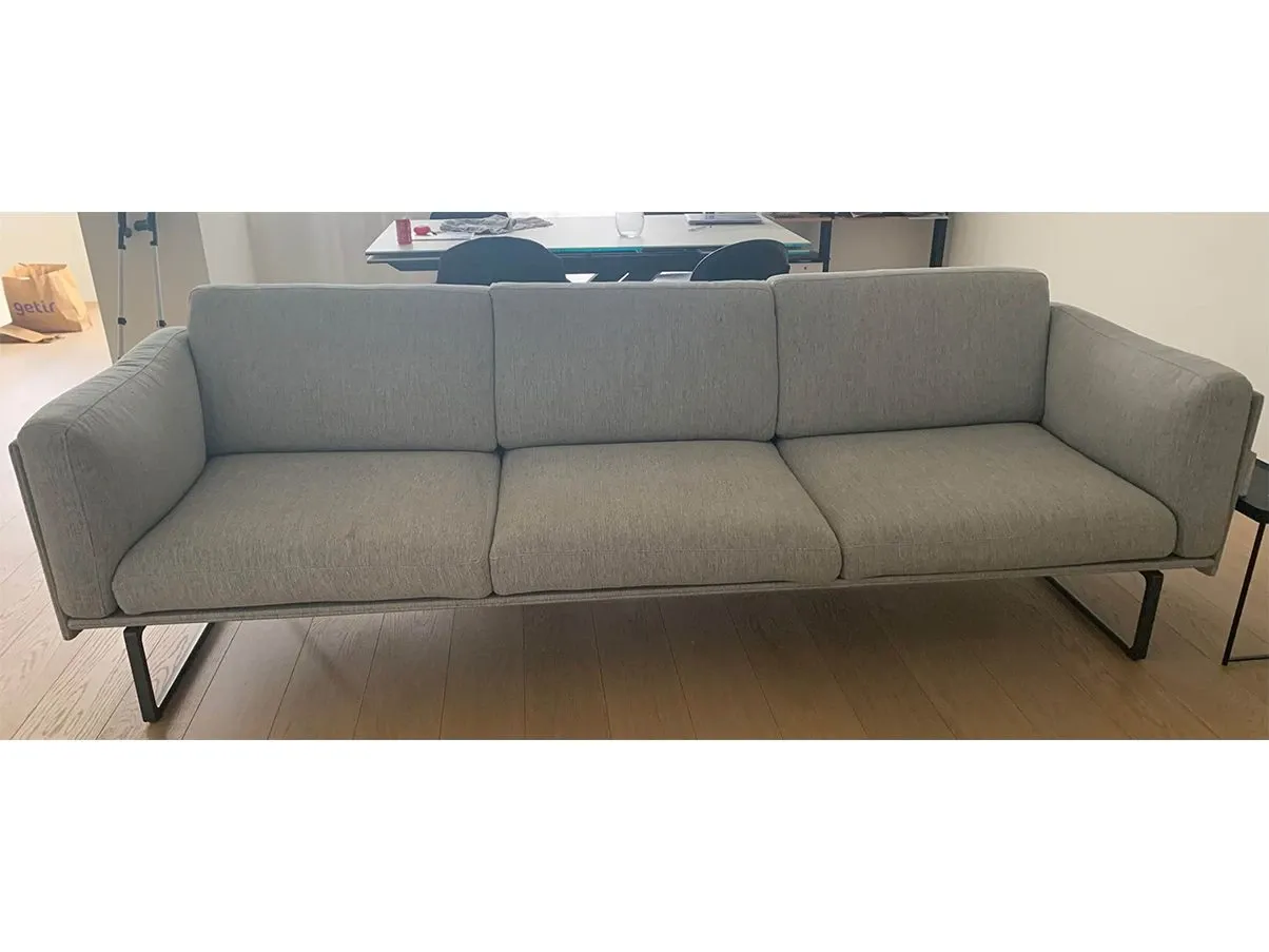 3 seater sofa in removable fabric (gray), Cassina 4