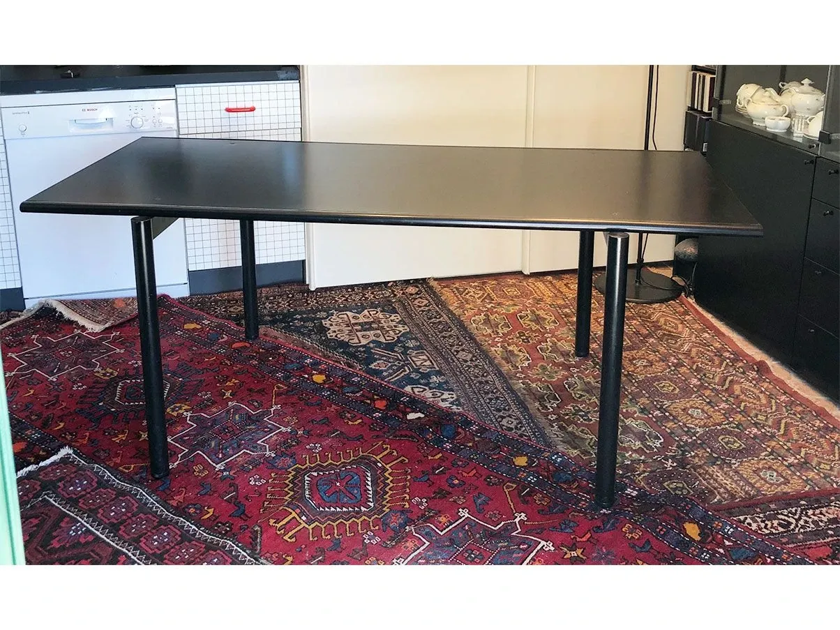 Pardi rectangular reversible table (white/black), Alias 2