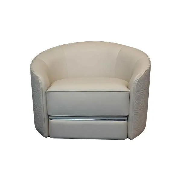 Jewel C padded leather armchair (beige), Brummel image