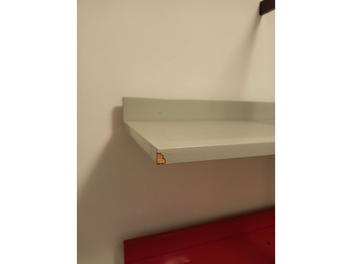 Gray and Red Aliante Bookcase by Rodolfo Dordoni (1980s) Details