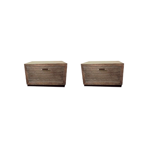 Set of 2 Keope nightstands 1 wooden drawer, CorteZari image