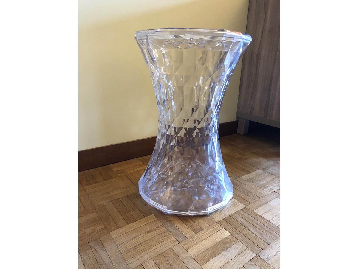 Stone stool in plastic (transparent), Kartell