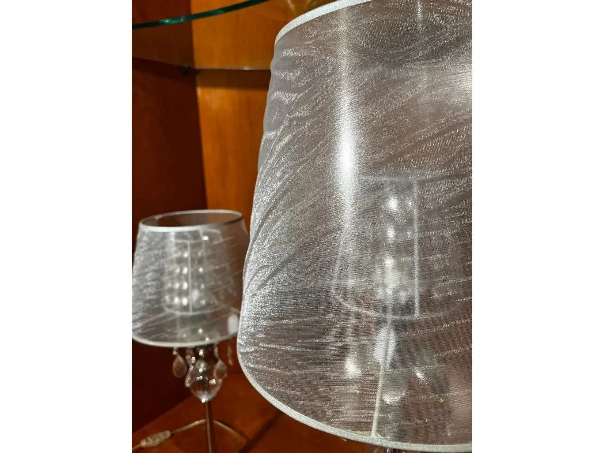 Set 2 lampade da tavolo con pendenti in cristallo, Il Paralume Marina 4