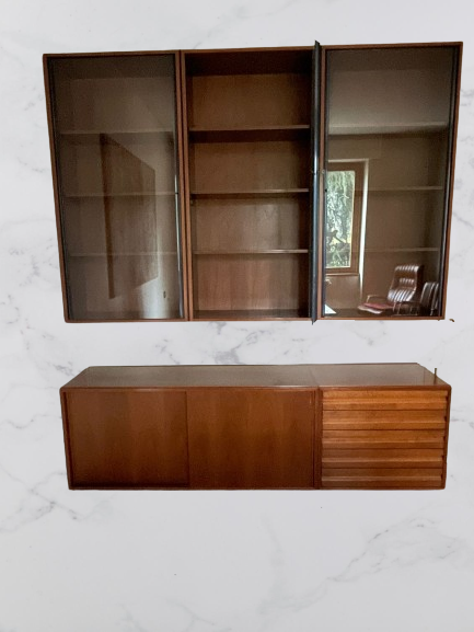 Vintage Wandkommode und Sideboard von Osvaldo Borsani Front