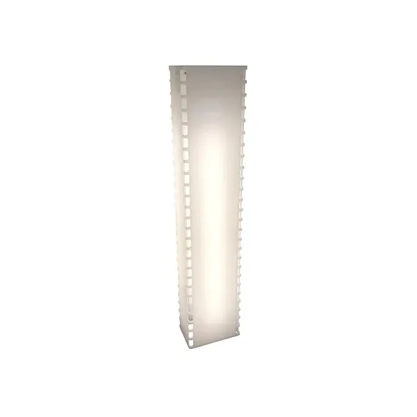 Vintage Stehlampe aus weißem Plexiglas (70er Jahre) 