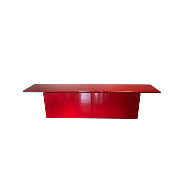 Sideboard Sheraton with doors in lacquered wood (red), Acerbis image