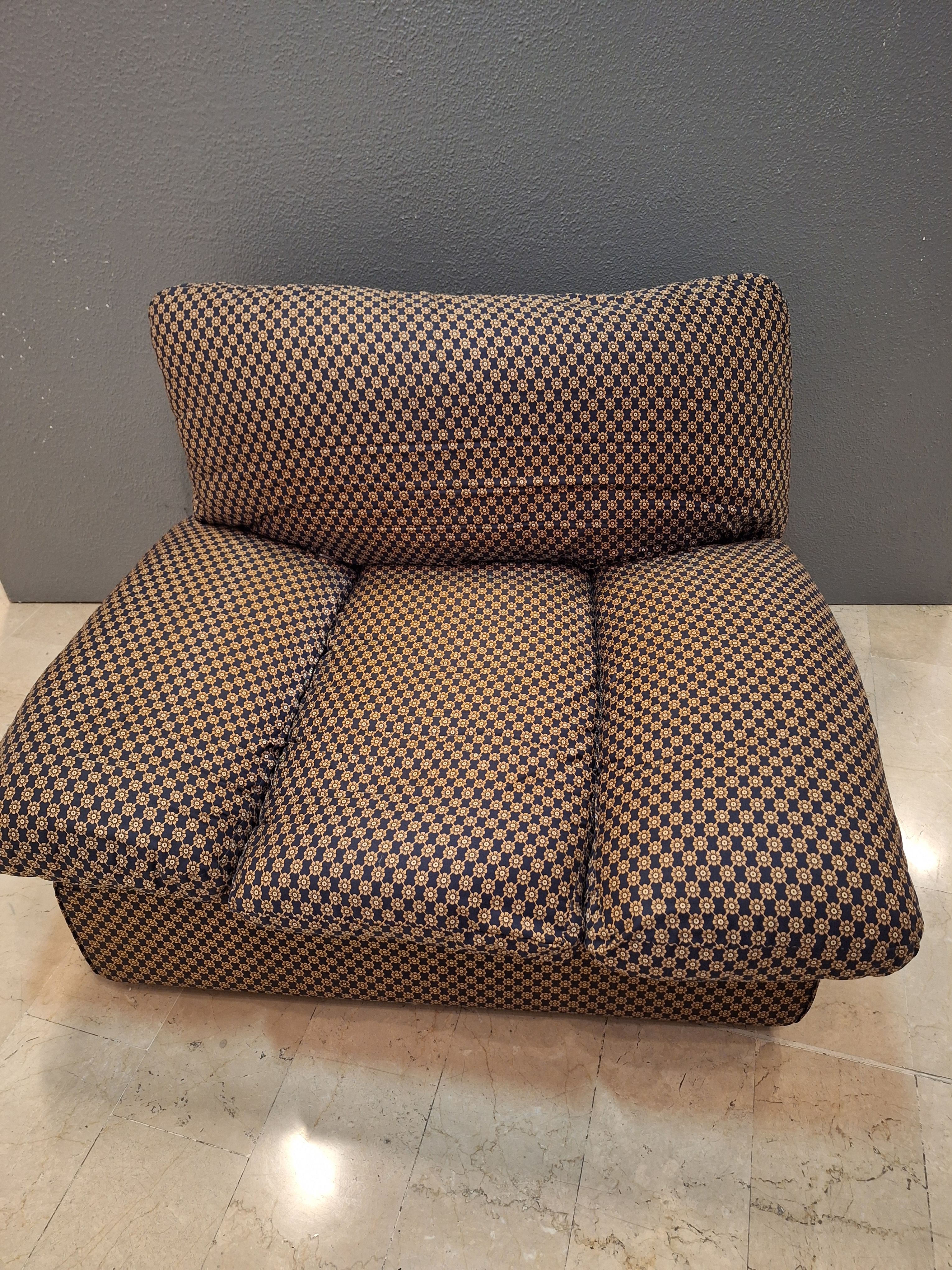 Expo fauteuil in stof (jaren '70) Front