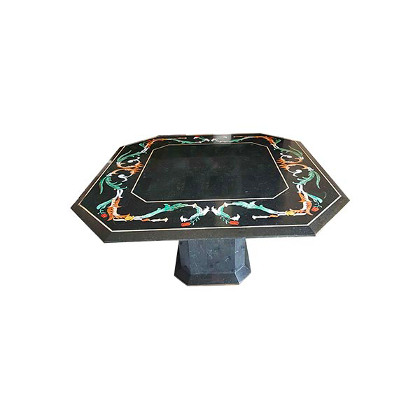 Vintage Inlaid Marble Dining Table (1960s) image