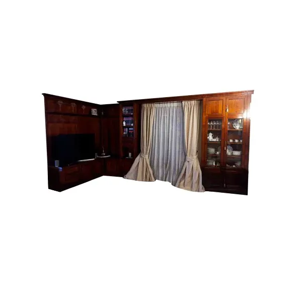 Arianna living room composition with wood paneling, Zonta image