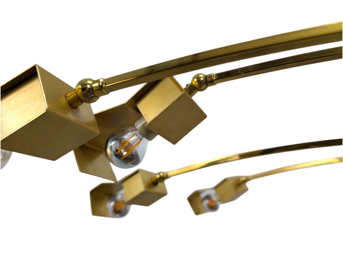 Piantana con 7 luci in ottone (anni '70) Side