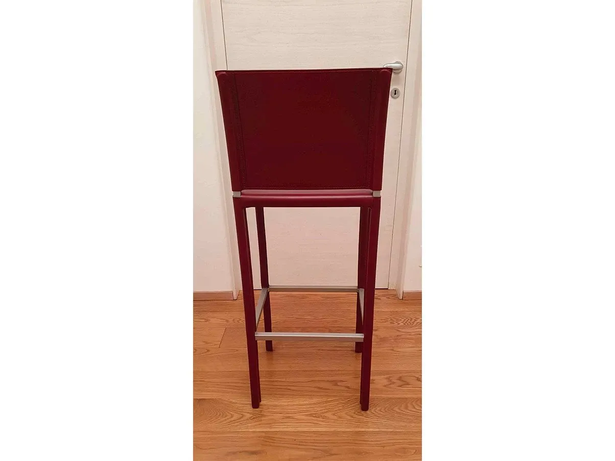 High stool in leather 3