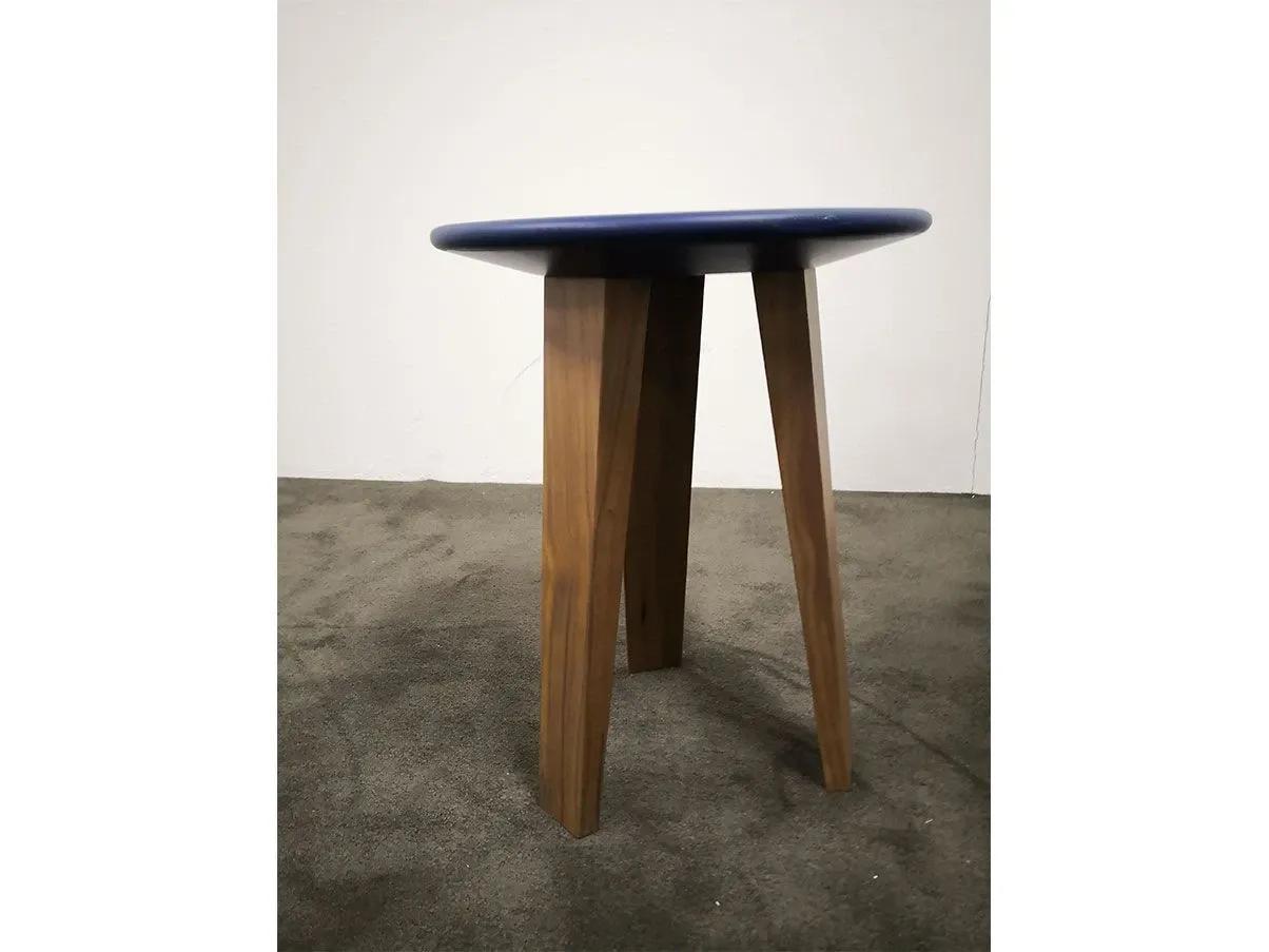 Set 2 tavolini rotondi Herve' in legno (blu), Ivano Redaelli 6