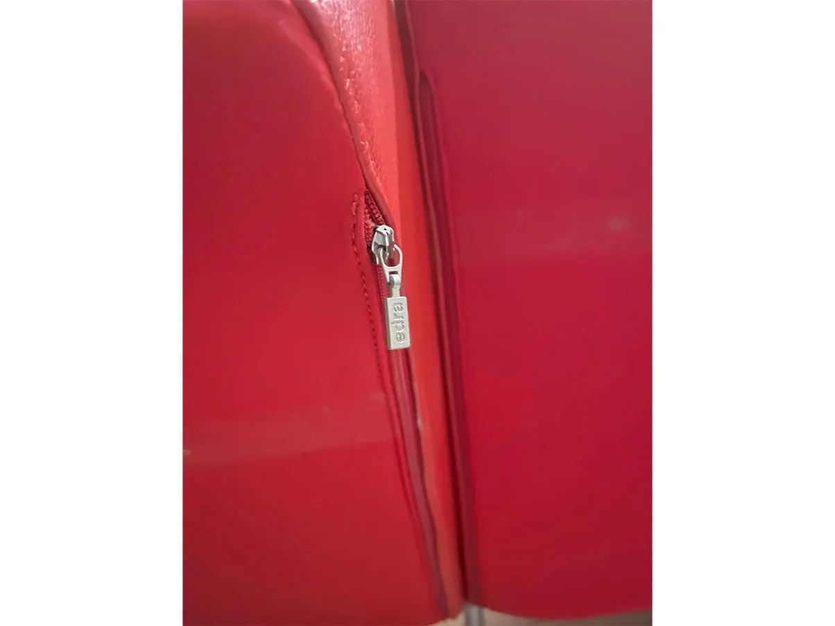 Flap sofa in red leather, Edra 1