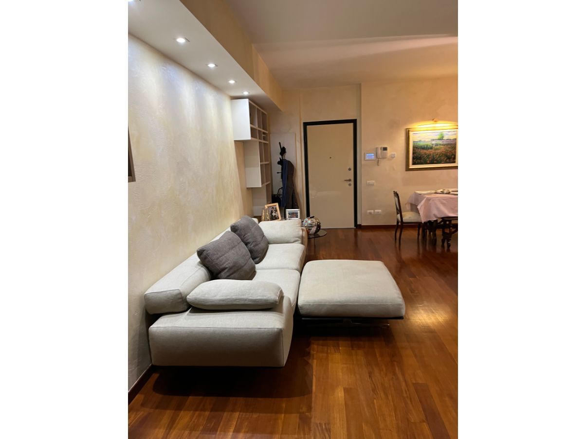 3-seater Wings fabric sofa (beige) Side