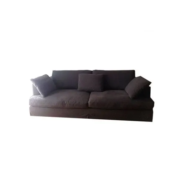 Karma 010 3-seater sofa in anthracite gray cotton, Saba image