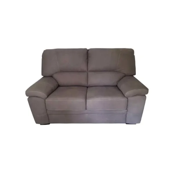 2-Sitzer Sofa aus Alcantara Stoff (Taupe) 