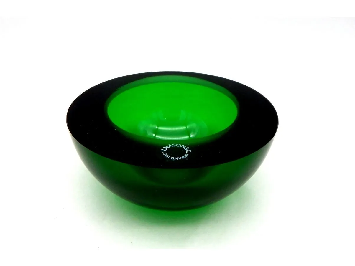 Green glass ashtray, Carlo Nason image