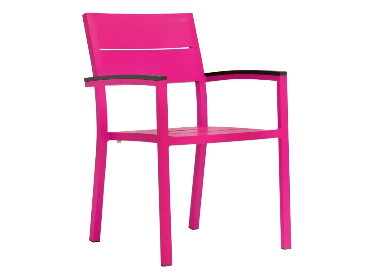 Fuchsia stackable Duo chair, Janus et Cie 1