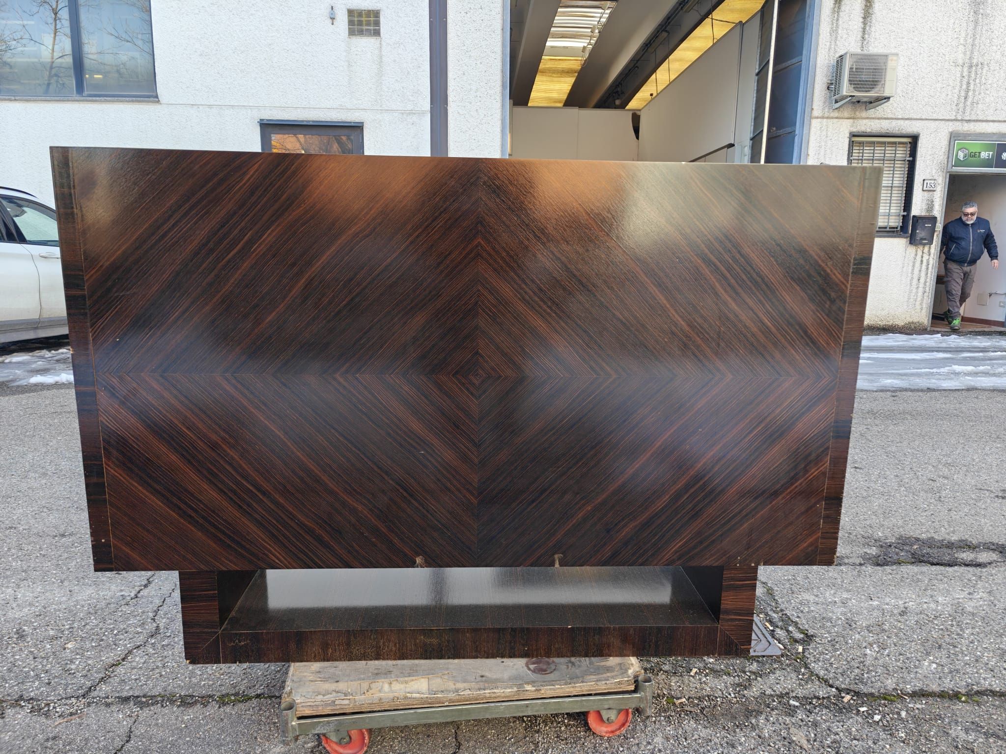 Meuble bar en bois d’ébène de Macassar des années 30 Optional7