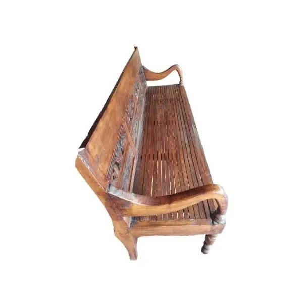 Panca Thai vintage in legno di teak ('900), 