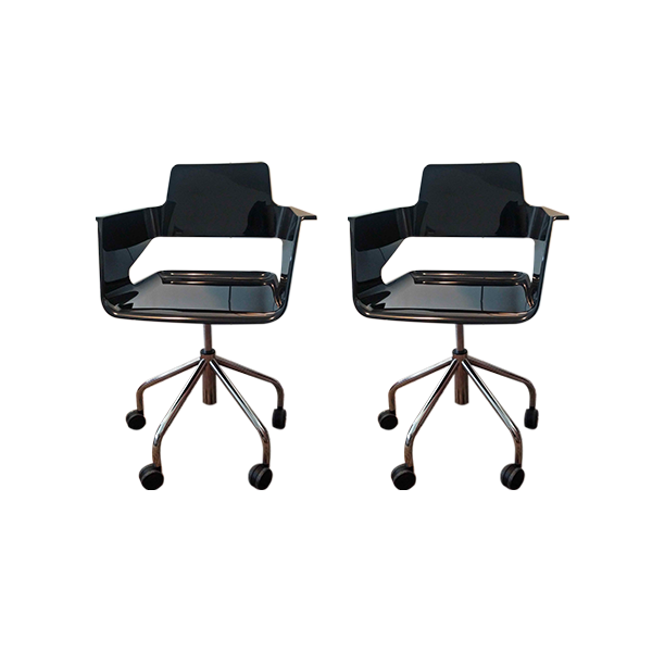 Set of 2 swivel armchairs B32 Spider (black), Arrmet image