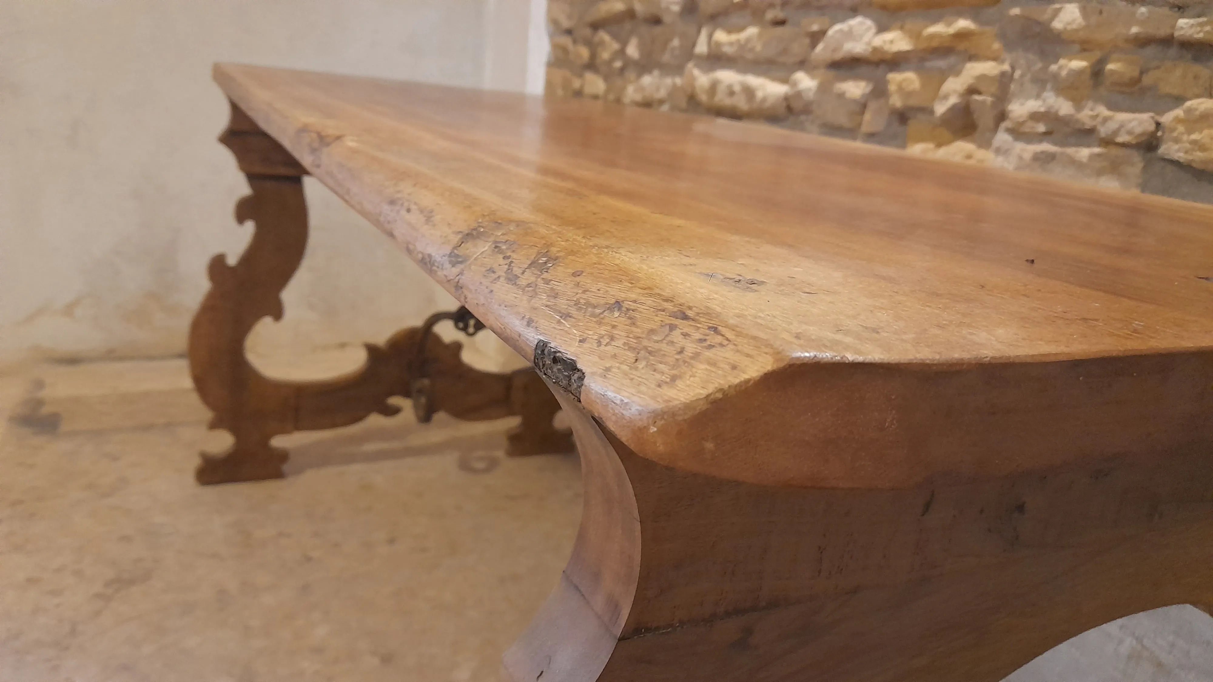 19th century Tuscan mahogany lyre table, 4