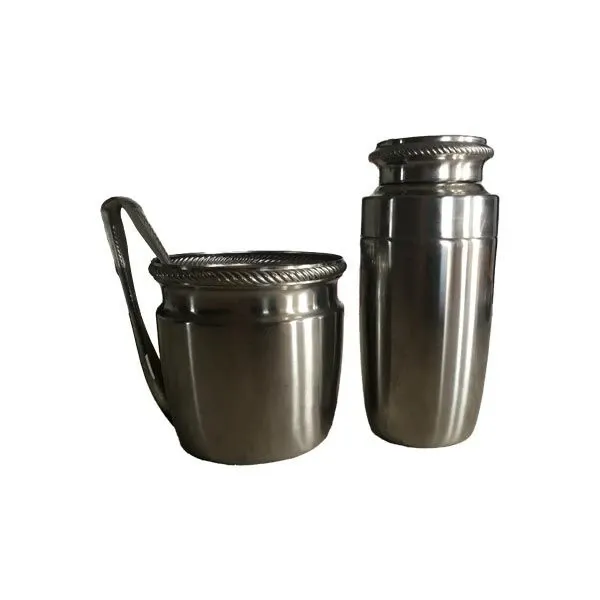 Vintage ice bucket and shaker (1940s), image