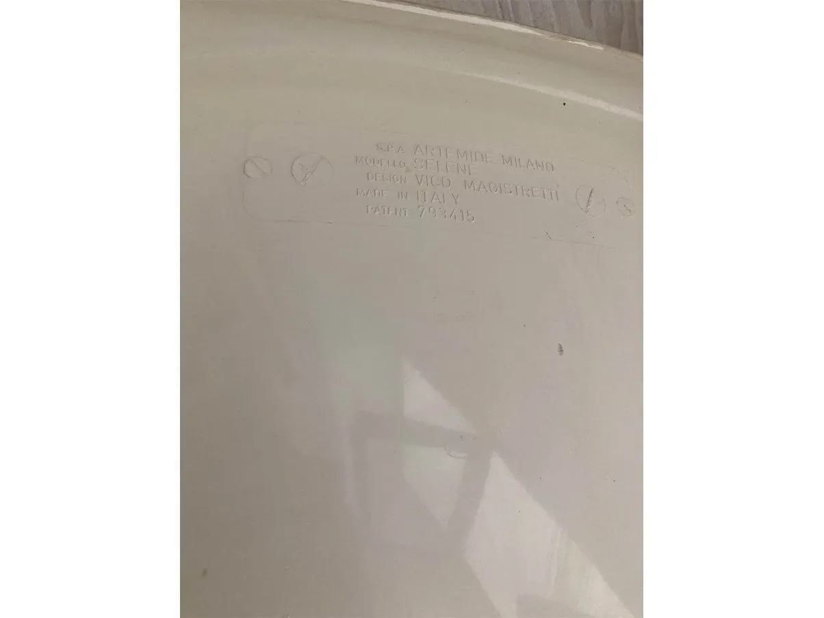 Sedia Selene vintage di Vico Magistretti (bianco), Artemide 