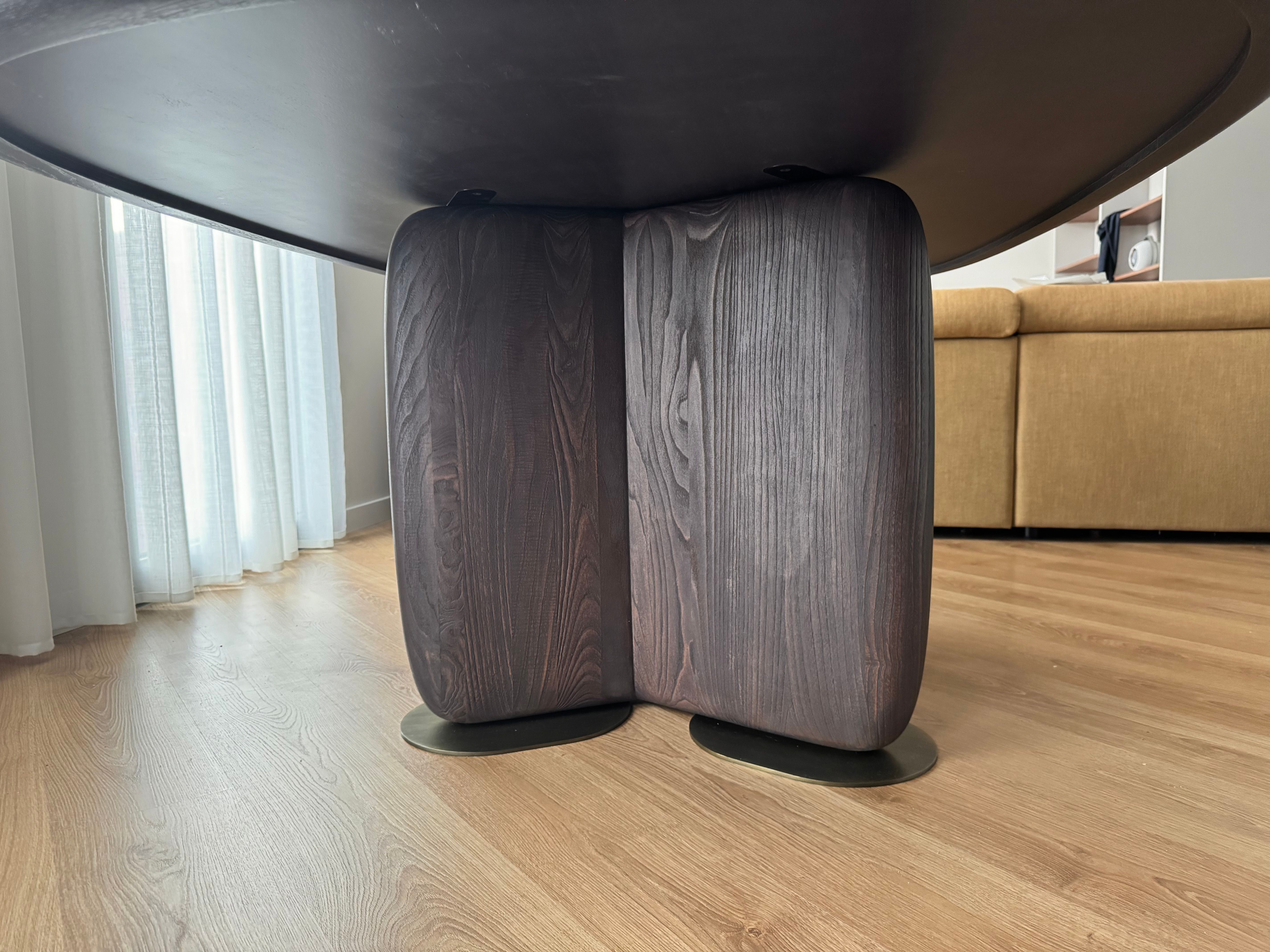 Rio Ipanema solid wood dining table by Bruno Moinard, Roche Bobois Front