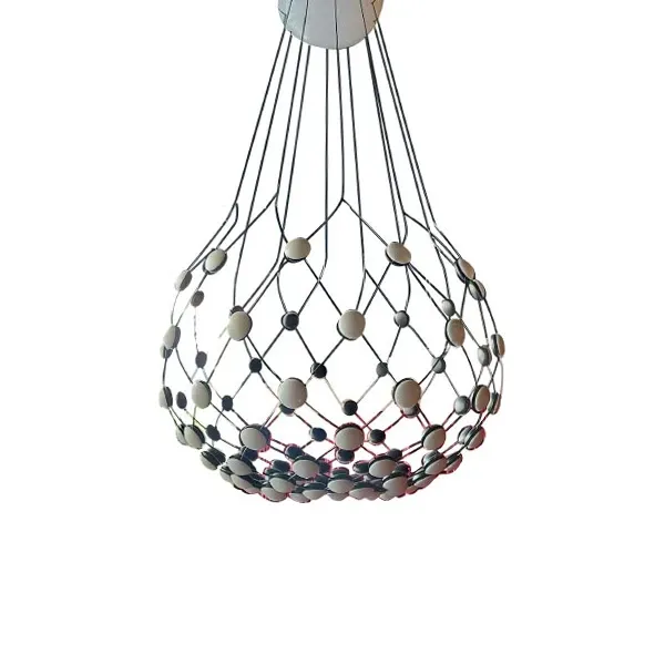Mesh pendant lamp with steel cables, Luceplan image