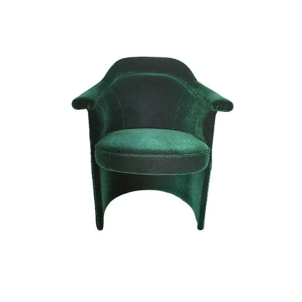 Consulenza armchair with velvet armrests (green), L'Abbate image