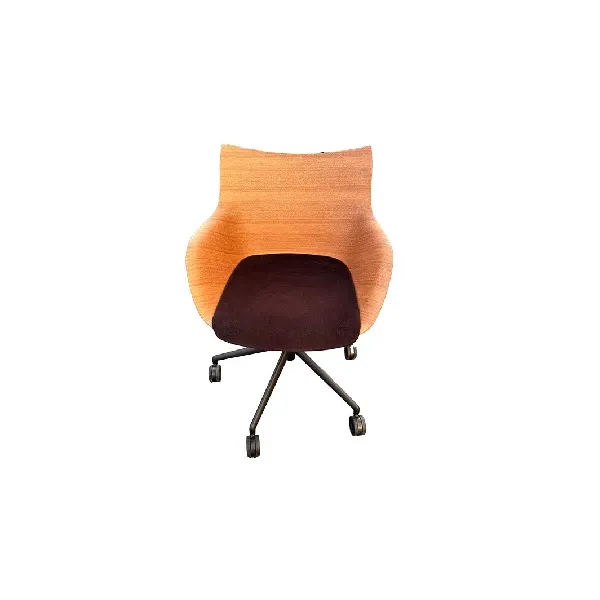 Q/Wood swivel armchair, Kartell image