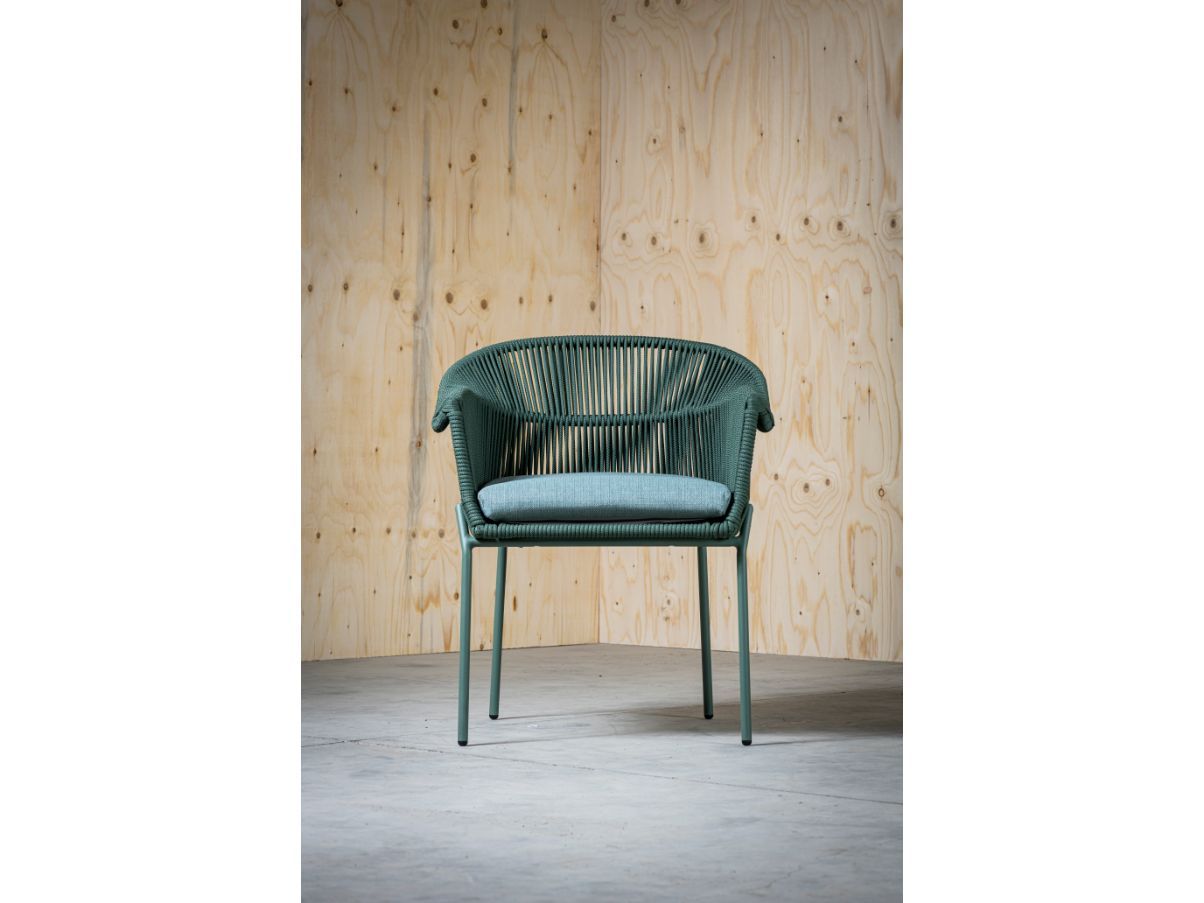 Scala outdoor chair in fabric and aluminum (green), Livintwist 1