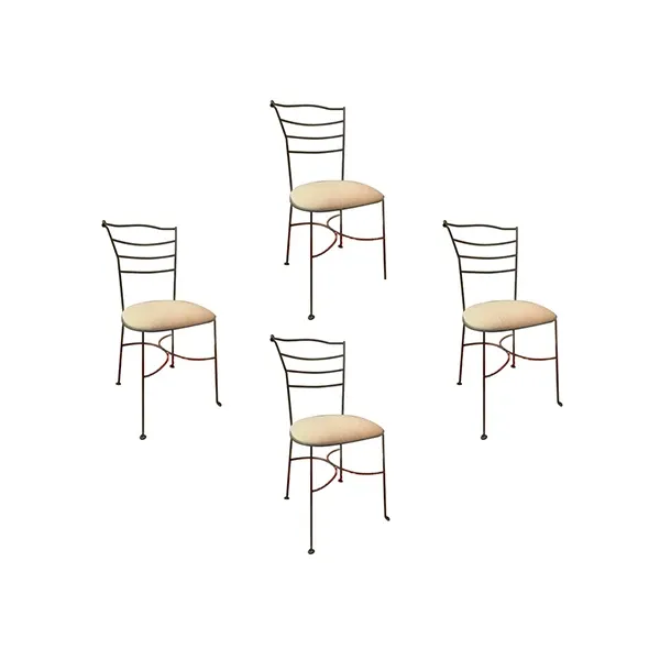 Set of 4 Lola chairs in wrought iron (black), Cantori image