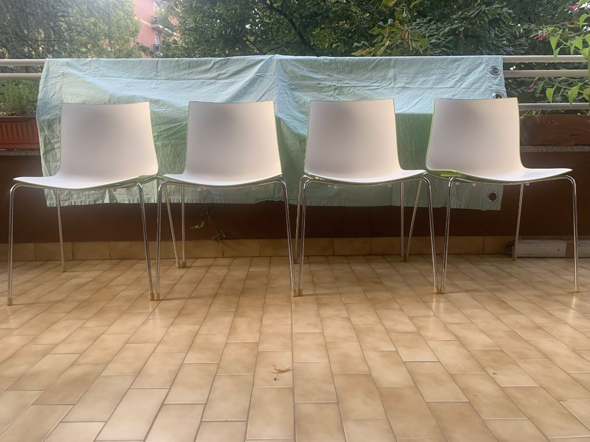 Set di 4 sedie Catifa 46 in acciaio e metacrilato, Arper Optional8