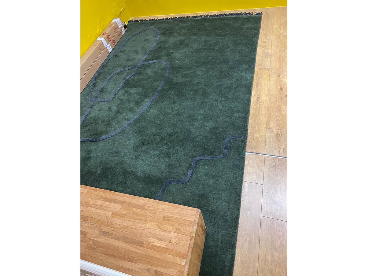 Desert Tufted Rug rectangular carpet (green), Ferm Living