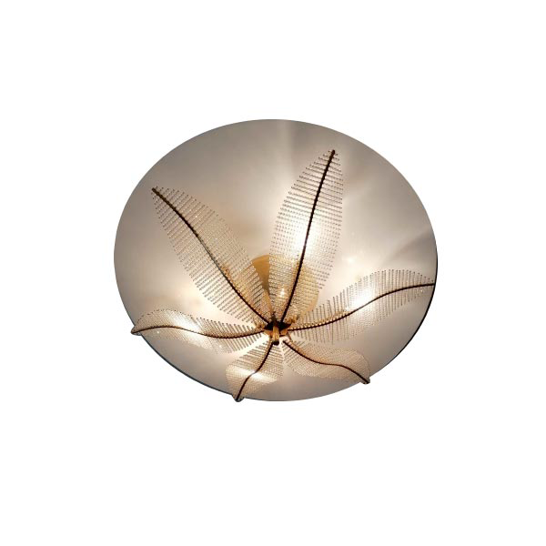 Elegant vintage glass flower ceiling light image