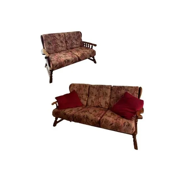Set divano 3 posti e poltrona vintage,  