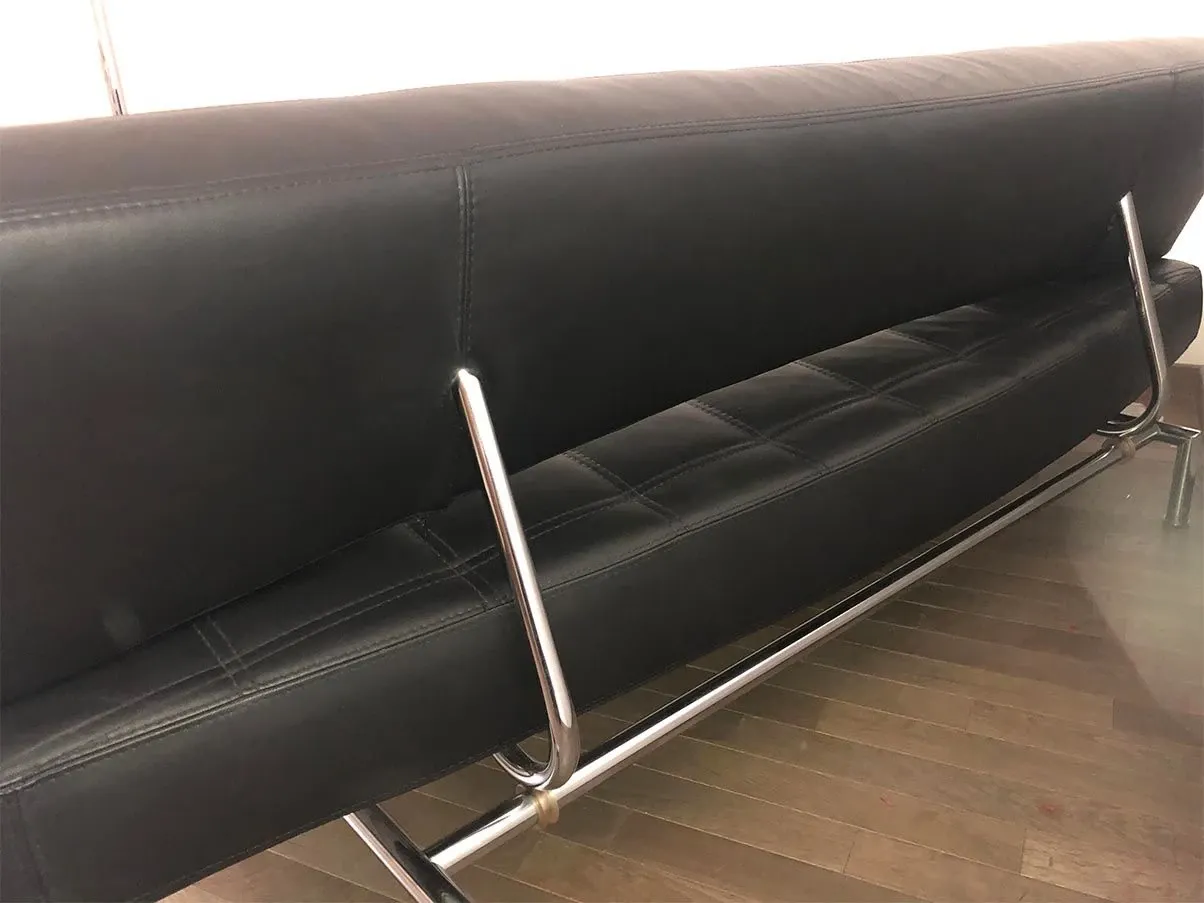 Pierro convertible sofa bed in leather, Bonaldo 4