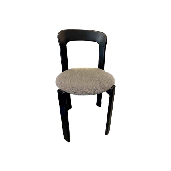 Rey chair in fabric with curved wooden backrest, Hay image