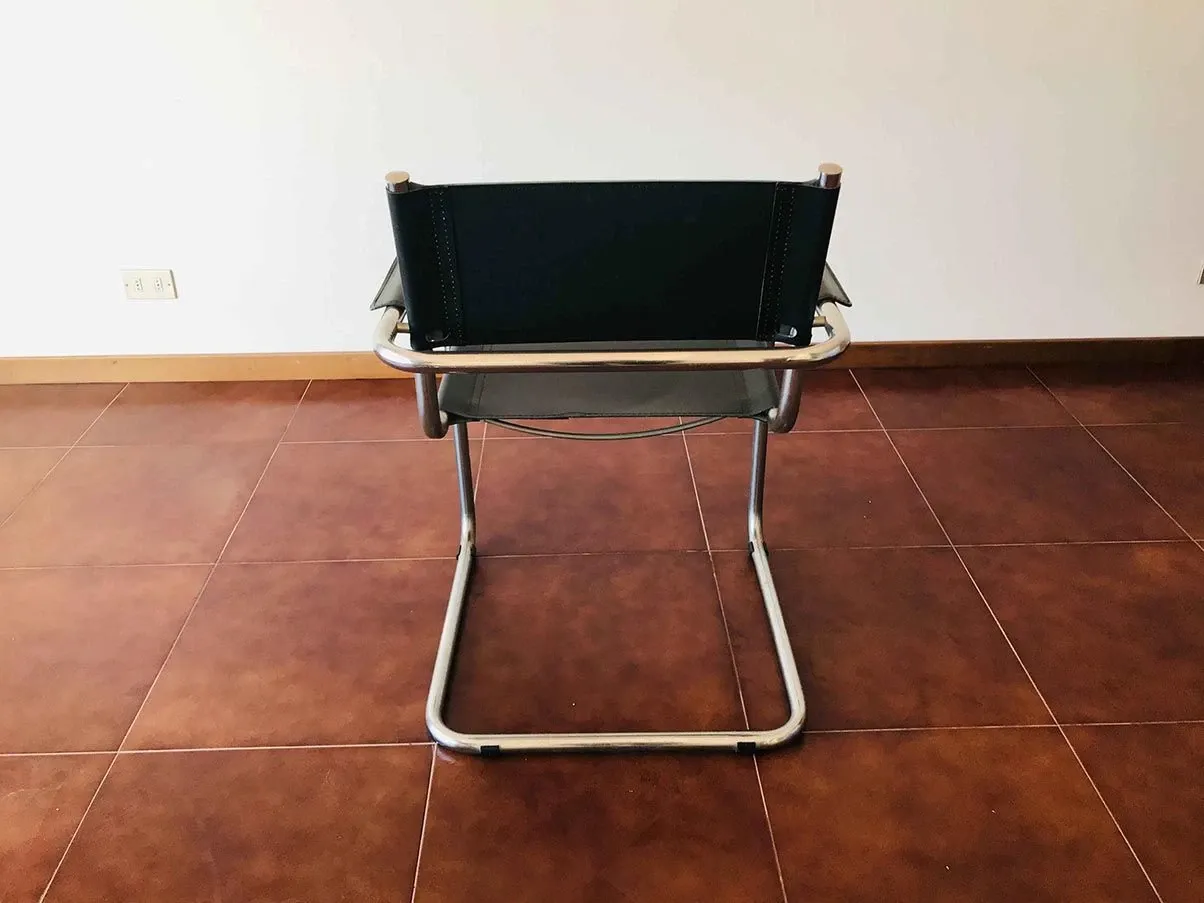 Set 4 sedie B34 di Marcel Breuer pelle (nero) 3