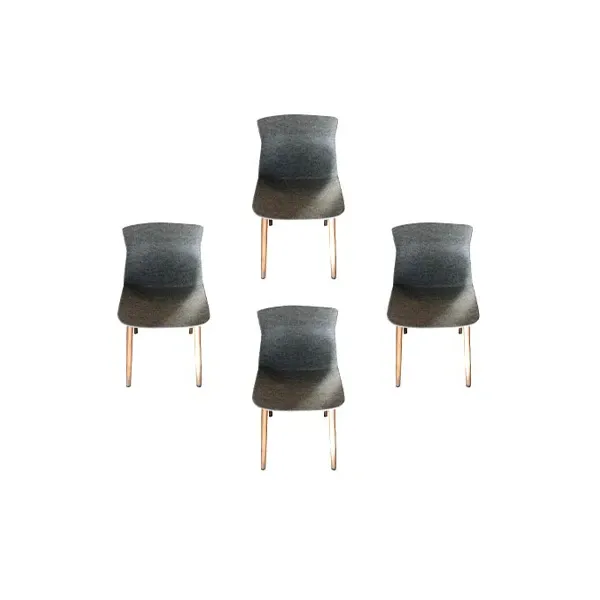 Set of 4 Motek chairs in felt and wood, Cassina image